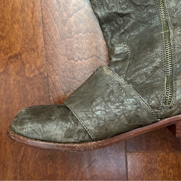 Gee Wawa Anthropologie Whimsigoth Green-ish Brown Monk Strap Boots, Size 10 - Picture 9 of 16